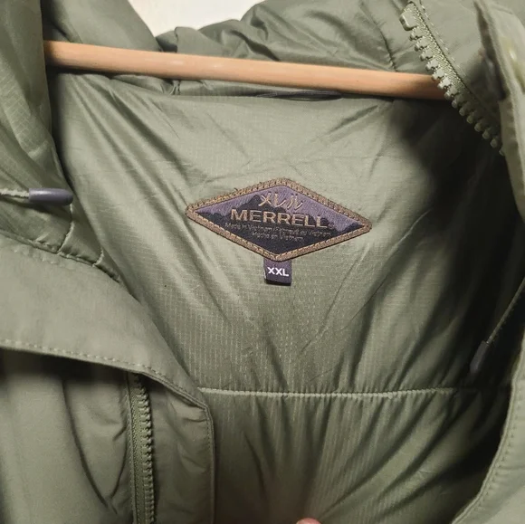 Merrell Olive Green Long Parka Jacket – Size XXL